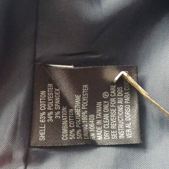 Tahari Arthur S. Levine Dark Denim Style Jacket Blazer Lined with Shoulder Pads - Picture 6 of 6